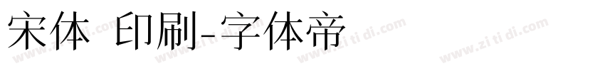 宋体 印刷字体转换